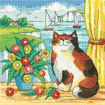 (image for) Coastal View - By The Sea by Karen Carter Counted Cross Stitch Chart